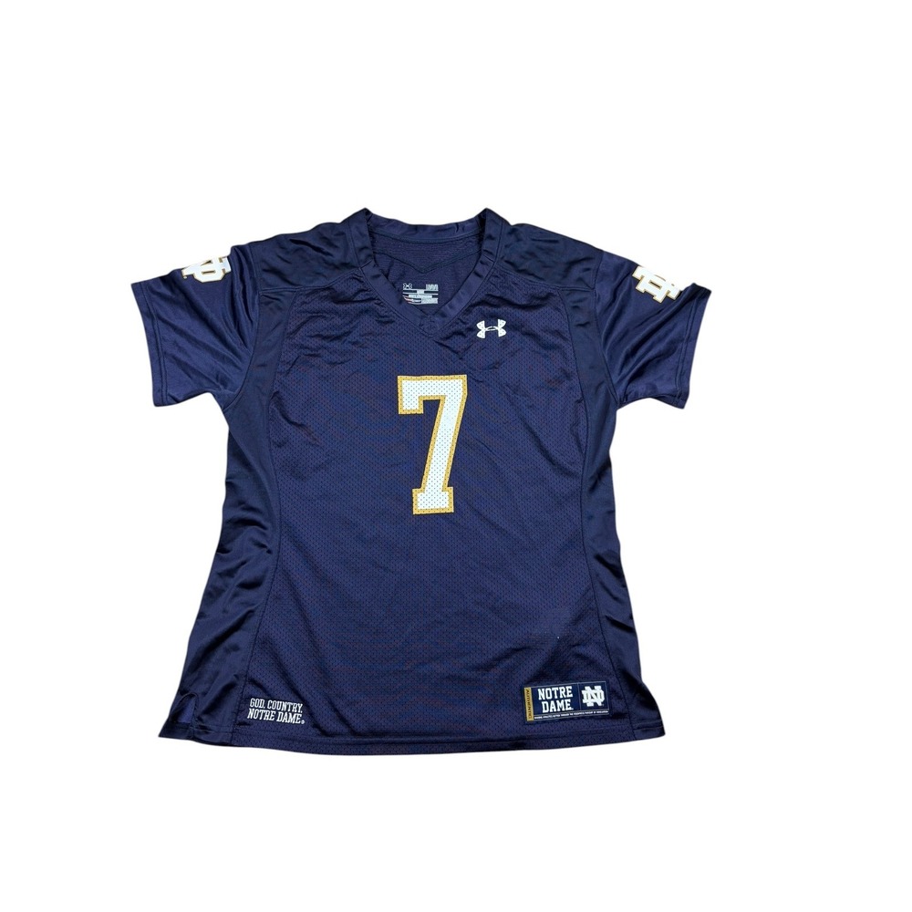Under Armour Notre Dame Fighting Irish Youth Large #7 Navy Blue Football Jersey